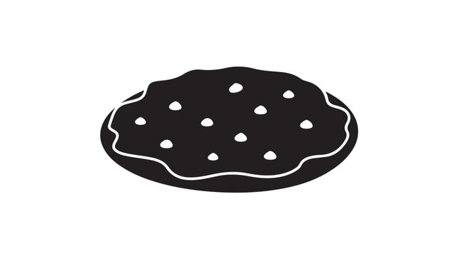 Black rubber sole with circular tread pattern vector illustration flat design