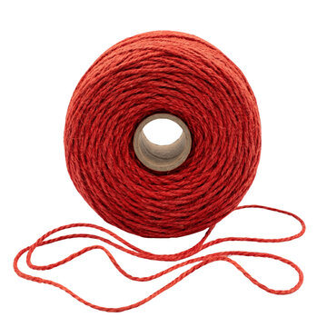 Spool of red cotton twine or craft string