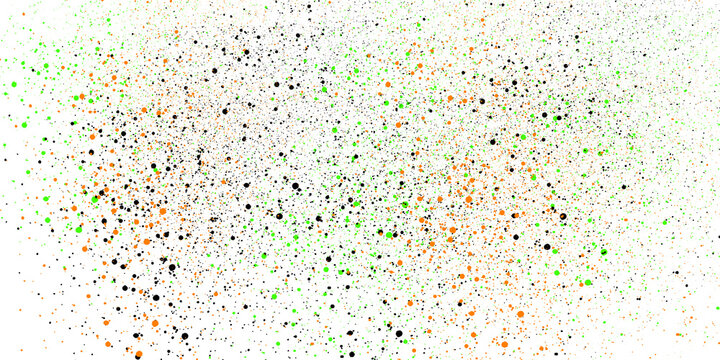 Abstract speckled texture with multicolor confetti dots on white background