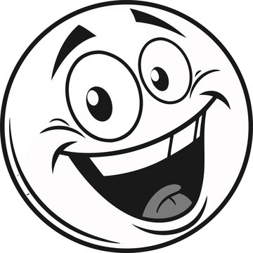 International Joke Day funny smile face vector icon, minimal flat design, clean outline, white background