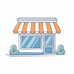 Obraz premium Simple Storefront Illustration