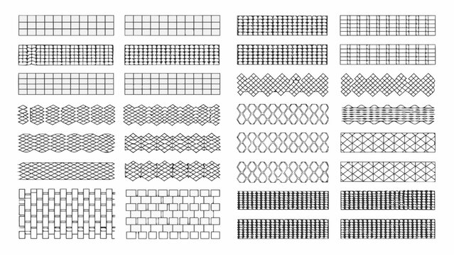Hatching pattern collection a variety of black and white vector illustrations on a white background patterns illustration geometric lines grid crosshatching