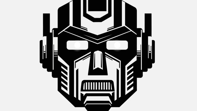 Abstract Robot Head Vector Illustration