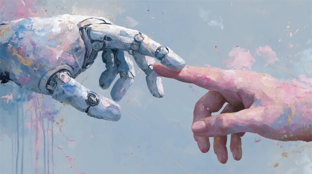 Detail of a haptic interface between a synthetic robotic finger and a human fingertip