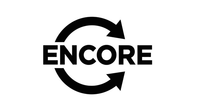 Encore Concept Text with Circular Arrow Icon