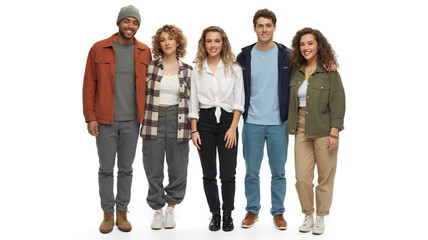 Obraz premium Diverse group of young friends posing together