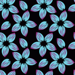 Vintage seamless floral pattern. Liberty style background of small mauve and lilac flowers. Small flowers scattered over a white background. Stock vector for printing on surfaces. Realistic flowers.  © YULIA