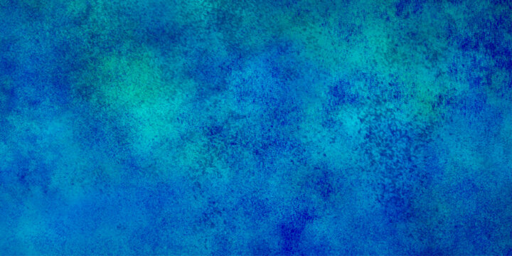 Abstract fractal colorful blue aquamarine cerulean mint azure marbled stone wall concete cement grunge image paint background. Dark sky and space with stars for book, poster, card . 