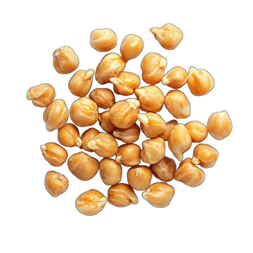 Raw Chickpeas Isolated on Transparent Background for Culinary Use