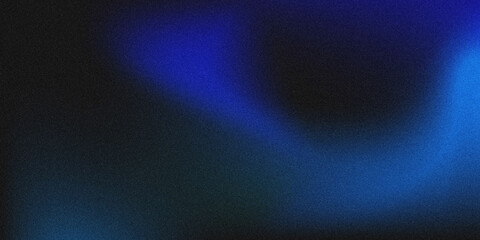 Obraz premium Dark blue and black grainy gradient abstract background with subtle light streaks.