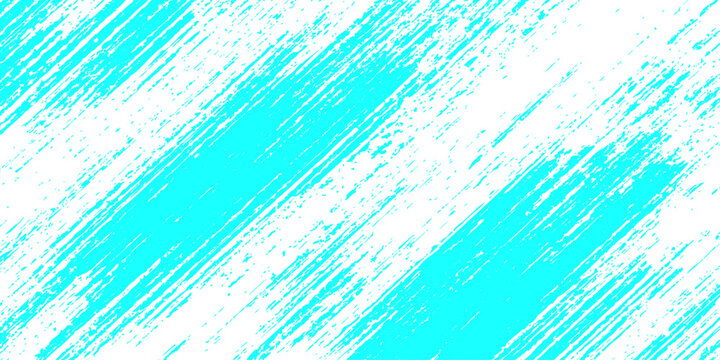 Diagonal turquoise and white brush strokes texture background with abstract design elements