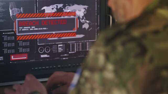 Israeli service member responding to cybersecurity breach in emergency situation