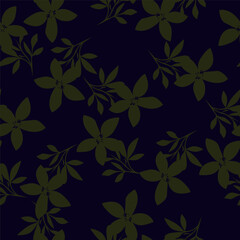 Vintage seamless floral pattern. Liberty style background of small mauve and lilac flowers. Small flowers scattered over a white background. Stock vector for printing on surfaces. Realistic flowers.  © YULIA