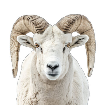 Dallar Ram Portrait with Transparent Background for Design Use