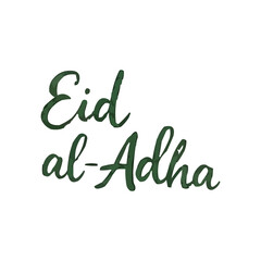 Fototapeta premium watercolor illustration of Eid al-Adha writing