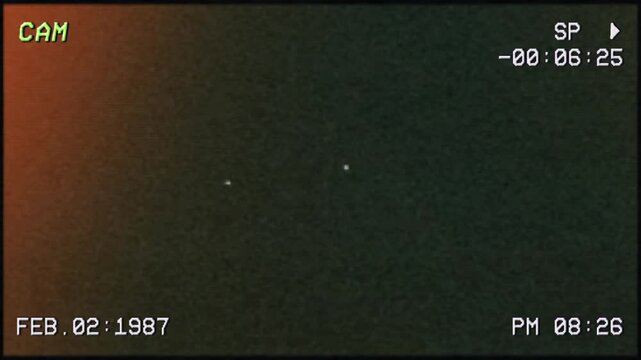 Retro VHS Camcorder Overlay with Vintage Tape Noise and Analog Film Burn Effect