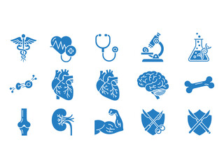Fototapeta premium Medical and healthcare icons set