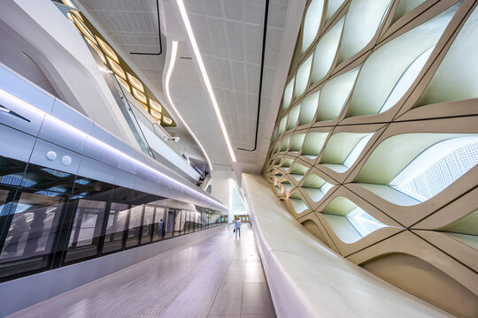 Riyadh Metro KAFD King Abdullah Financial District Station by Zaha Hadid Architects in Saudi Arabia