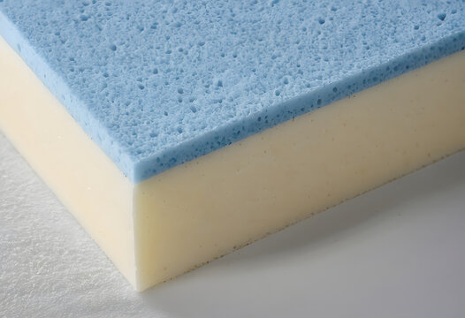 Memory foam mattress layering showing comfort material texture