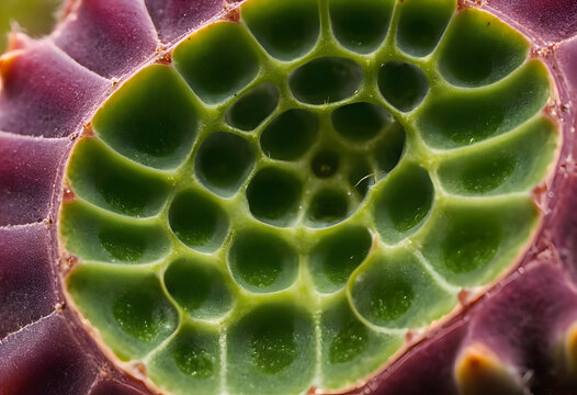 Succulent plant showing natural geometric rosette spiral pattern