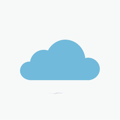 Obraz premium Simple Blue Cloud Icon