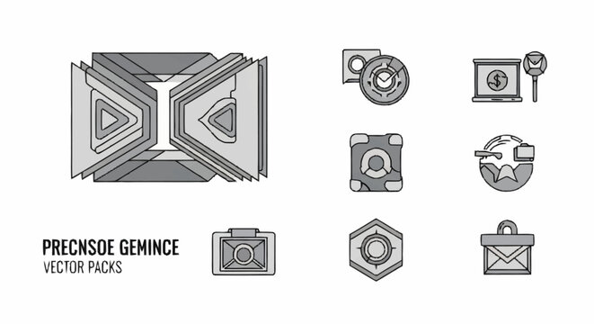 Geometric shapes icons set.