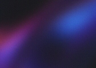 Fototapeta premium Abstract background showcasing dramatic diagonal light sweep in violet and blue tones with heavy grain texture for dynamic and artistic digital creative project themes.