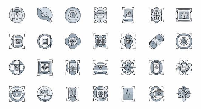 Collection of various icons and symbols.