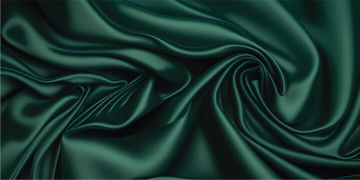 Soft fold pattern on green background