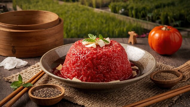 Gấc Rice - Vietnamese Red Sticky Rice