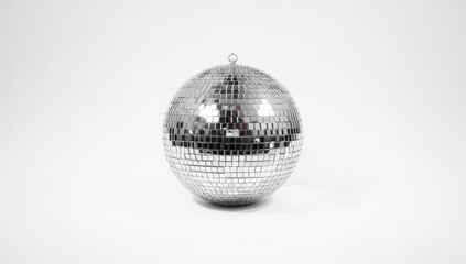 Fototapeta premium Isolated disco ball on white. Reflective sphere. Nightclub party concept.