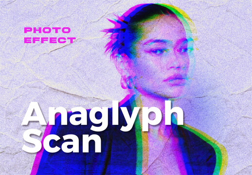 Anaglyph Scan Photo Effect