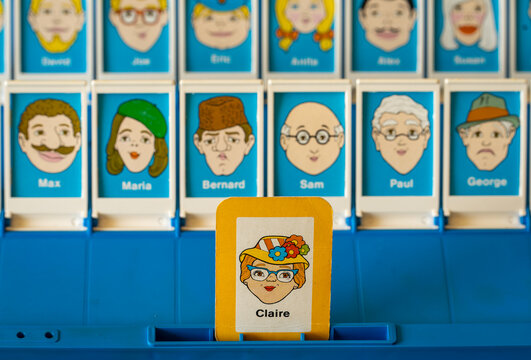 Ede, The Netherlands, 22.05.2026, Vintage Guess Who? Two Player Board Game Classic Family Game Close Up