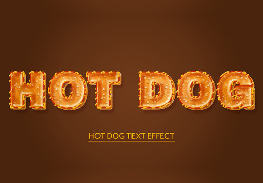 Hot Dog Text Effect