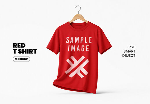 Red T Shirt Mockup