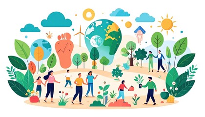 Obraz premium People caring for the environment together.