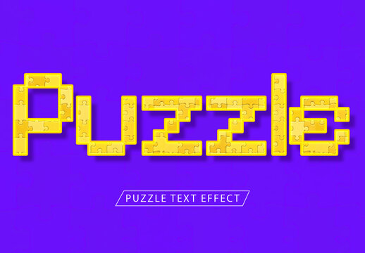 Puzzle Text Effect