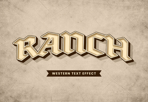 Western Text Effect