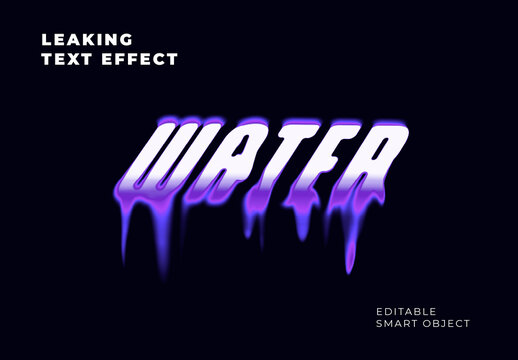 Leaking Text Effect