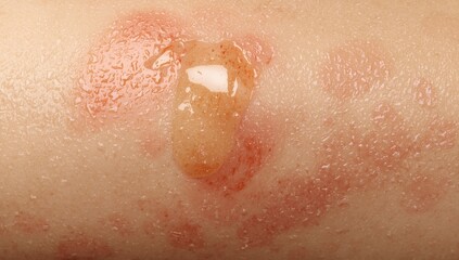 Fototapeta premium Waxed armpit with sore skin spots.