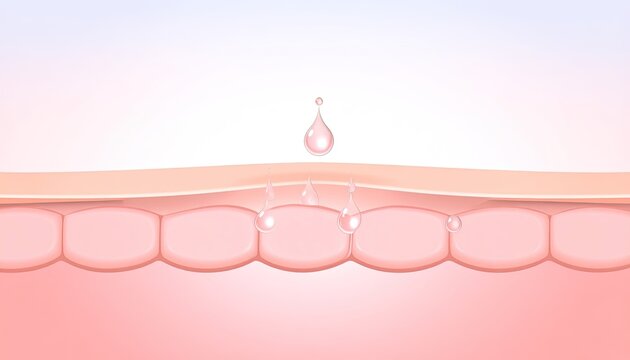 Skin layers anatomy and hydration.