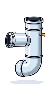 Plumbing pipe with elbow joint connector.