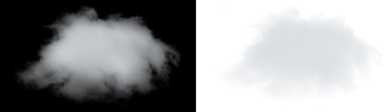 Cloud pearl white massive single cumulus element with bold shadows and dramatic high volume for creating scale in game art on a transparent background.