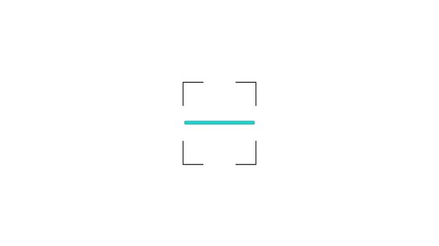 Digital Barcode Scanning Animation with a Turquoise Laser Line on a White Background