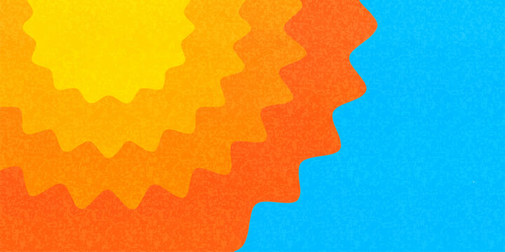 An abstract colorful background featuring a human face silhouette integrated with a 3D vector map puzzle pattern and a green paper texture design
