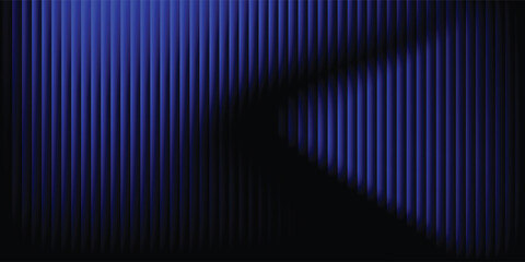 A visually striking abstract composition featuring luminous vertical lines in a vibrant blue hue against a deep, dark background, evoking a sense of advanced technology and digital. © Yusa