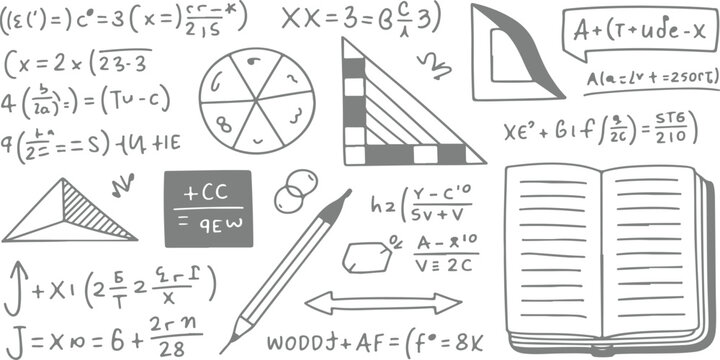 Hand Drawn Back to School Doodle Icons and Sketch Background Vector Design