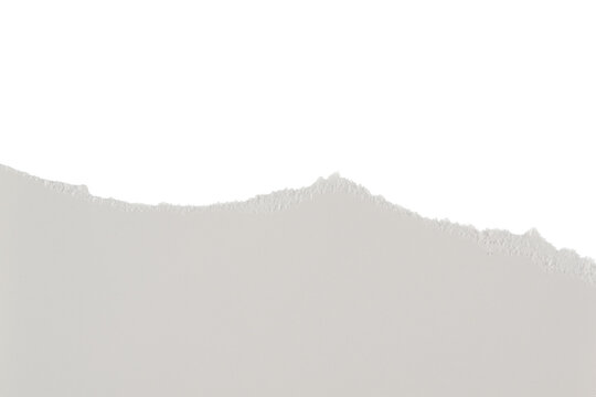 Trozo de papel blanco rasgado
