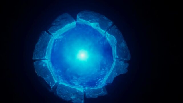Aura glowing with bright light in a mystical blue hue featuring energy, spiritual, ethereal with radiant and cosmic elements for divine, spiritual