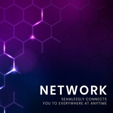 Network technology Instagram post template